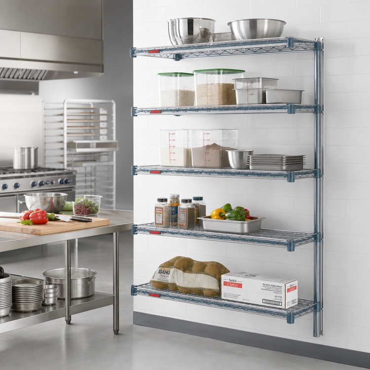 Product image #2 for Eagle Group Valu-Gard 5-Tier Add-On Wire Shelving Unit, 36 x 21 x 74 Inches