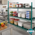 Thumbnail image #2 for QuadPLUS Solid Green Polymer Shelf Mat with MICROGARD Antimicrobial Protection, 48 x 18 Inches