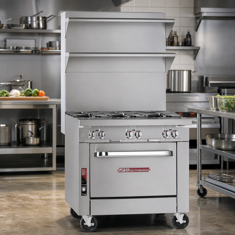 Product image #2 for Southbend Platinum Heavy Duty 16-Inch Gas Sectional Uniform Hot Top Range with Cabinet Base