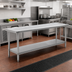 Thumbnail image #2 for Eagle Spec-Master Marine Series Stainless Steel Work Table with Adjustable Undershelf, 108 x 24 Inches