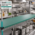 Thumbnail image #2 for QuadPLUS Solid Polymer Shelf Mat with MICROGARD Antimicrobial Protection, 72 x 18 Inches, Green