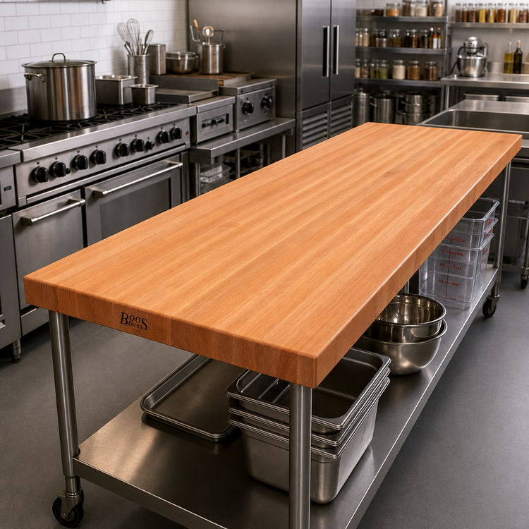 Product image #2 for Boos Block American Cherry Edge Grain Kitchen Countertop, 144 x 32 x 3 Inch, Varnique Finish