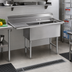 Thumbnail image #2 for Advance Tabco 2-Compartment Fabricated Sink with 18-Inch Left Drainboard, 52-1/2-Inch Long