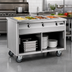 Thumbnail image #2 for Randell Mobile Electric Hot Food Table with 4 Sealed Wells, Open Cabinet Base, 60 x 30 Inches