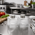 Thumbnail image #2 for Vintage Ribbed Square Stainless Steel and Glass Salt & Pepper Shaker Set, 2 oz.