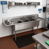 Thumbnail image #2 for Eagle Group Three-Compartment Utility Sink with Double Drainboards, 90-1/4