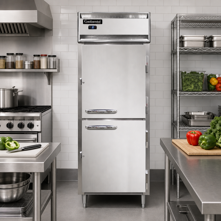 Product image #2 for Continental Refrigerator Designer Line D1FESNSAHD One-Section Shallow Depth Half-Door Reach-In Freezer