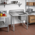 Thumbnail image #2 for Eagle Group 414 Series Single Compartment Stainless Steel Sink with 18-Inch Left Drainboard, 38-7/8-Inch Wide