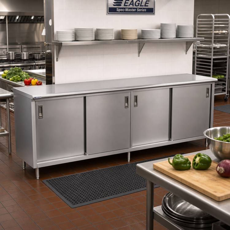 Product image #2 for Eagle Spec-Master Series 4-Door Stainless Steel Plate Cabinet, 120 x 18 Inches