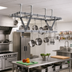 Thumbnail image #2 for Eagle Group Ceiling-Mounted Triple-Bar Aluminum Pot Rack, 52 x 20 x 18 Inches