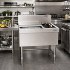Thumbnail image #2 for Eagle Group Spec-Bar BCT36R-24 Underbar Insulated Combo Ice Bin/Bottle Unit, 36 x 24 Inches, 85 lb Capacity, Right-Side Bottle Compartment