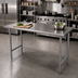 Thumbnail image #2 for Advance Tabco 84-Inch x 30-Inch 16-Gauge 304 Stainless Steel Work Table with Open Base and Crossrails