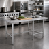 Thumbnail image #2 for Klinger's Trading Heavy-Duty 72-Inch x 24-Inch 18-Gauge 430 Stainless Steel Work Table with Open H-Frame Base
