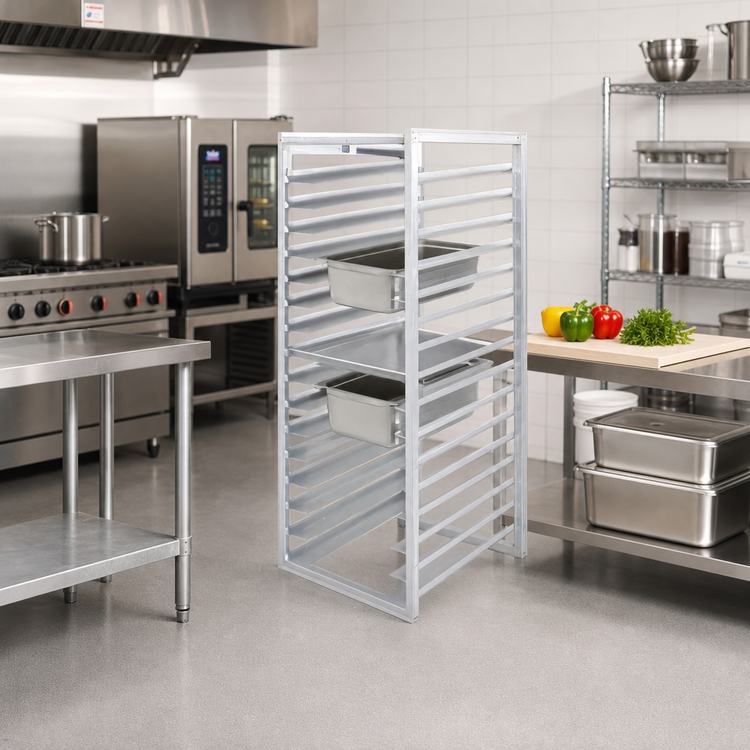 Product image #2 for Aluminum End-Load Reach-In Bun Pan / Steam Table Pan Rack, 10-Pan Capacity