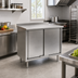 Thumbnail image #2 for Spec-Master Enclosed Work Table with Sliding Doors, 36 x 30 Inches, 14-Gauge Stainless Steel Top