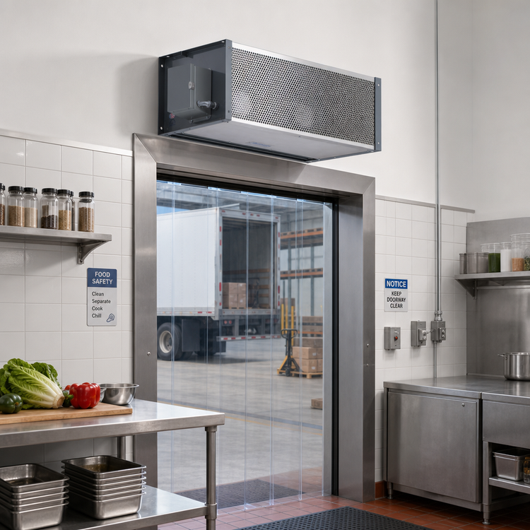 Product image #2 for Berner Industrial IDC14-1048A-3 Ambient (Unheated) Direct Drive Air Curtain, 48 Inch, 1 HP