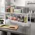 Thumbnail image #2 for QuadTruss 2-Tier Front Case Merchandise Wire Shelving Unit, 36 x 14 x 14 Inches, White Epoxy