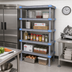 Thumbnail image #2 for Millenia 5-Shelf Solid Polymer Starter Shelving Unit, 60W x 18D x 86H, Gray