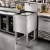 Thumbnail image #2 for Spec-Bar 36-Inch Wide Underbar Insulated Ice Bin/Cocktail Unit with Sliding Cover, 127 lb Capacity