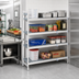 Thumbnail image #2 for Fermostock 4-Tier Corner Expansion Polymer Shelving Unit, 64W x 18D x 66H