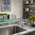 Thumbnail image #2 for T&S Brass B-0324-CR-129X 4 Inch Centers Deck Mount Surgical Mixing Faucet with 8 3/4 Inch Gooseneck