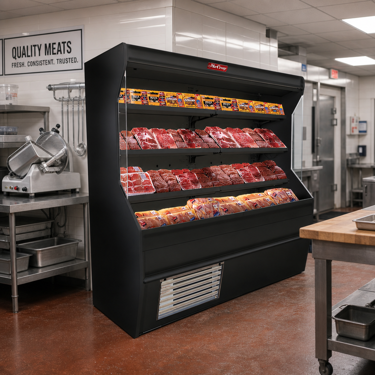 Product image #2 for Howard-McCray 32E Series Remote Meat Open Merchandiser, 38-Inch Wide, Black, LED Lighting