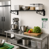 Thumbnail image #2 for Quantum Wall-Mounted Cantilever Single Wire Shelf Unit, 60 x 18 Inches, Black Epoxy Antimicrobial Finish