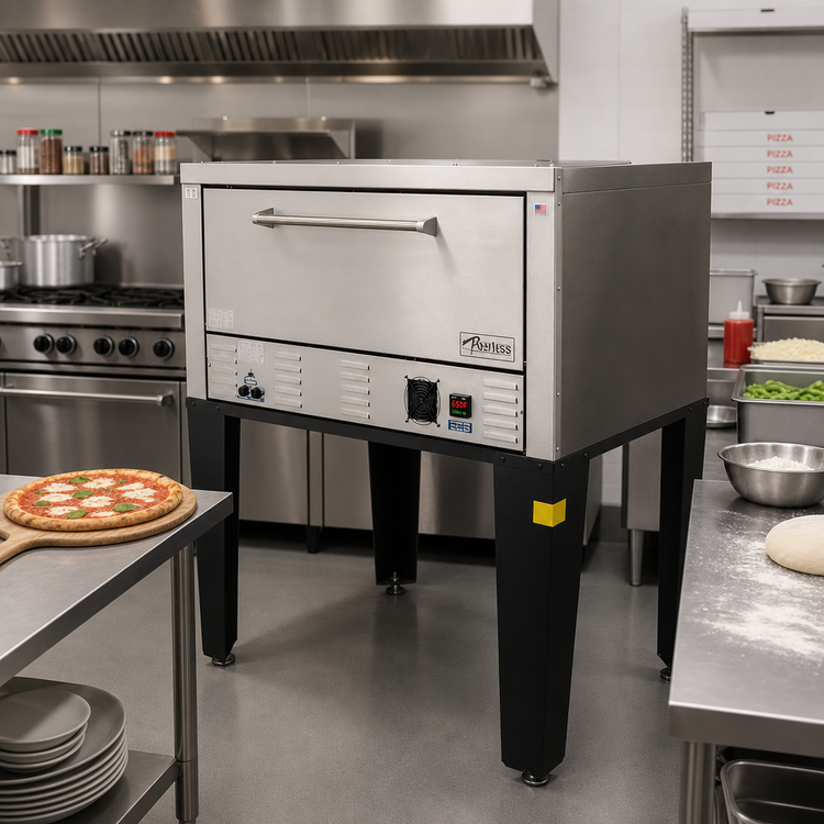 Product image #2 for Peerless CE51PE Single-Deck Electric Pizza Oven with 42 x 32-Inch Steel Deck and Digital Controls