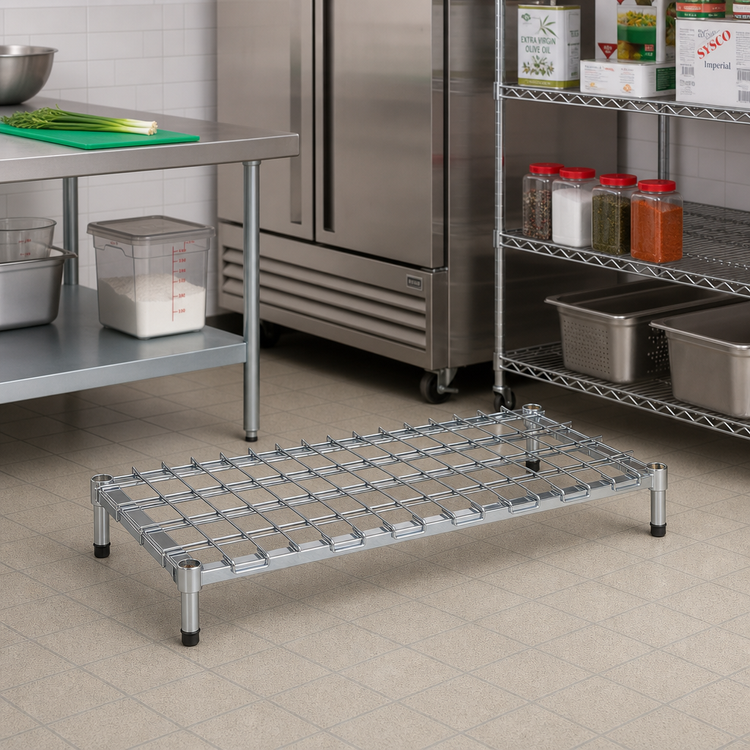 Product image #2 for Metro Super Erecta 30" x 18" Chrome Dunnage Shelf with Lift-Off Wire Deck