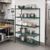 Thumbnail image #2 for Eagle Group Valu-Gard 5-Tier Add-On Wire Shelving Unit, 36 x 24 x 86 Inches, Green Epoxy