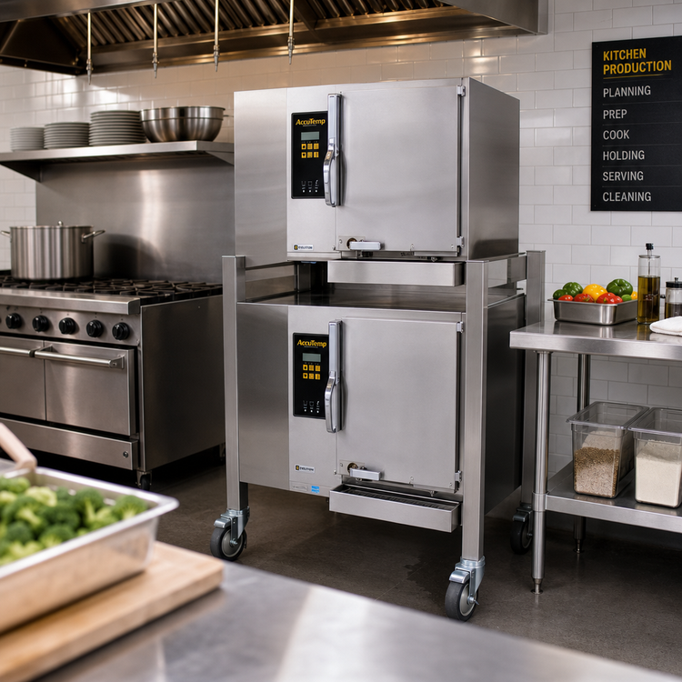 Product image #2 for AccuTemp Evolution Connected Boilerless Convection Steamer, One 3-Pan / One 6-Pan, Electric, 440V, 12 kW