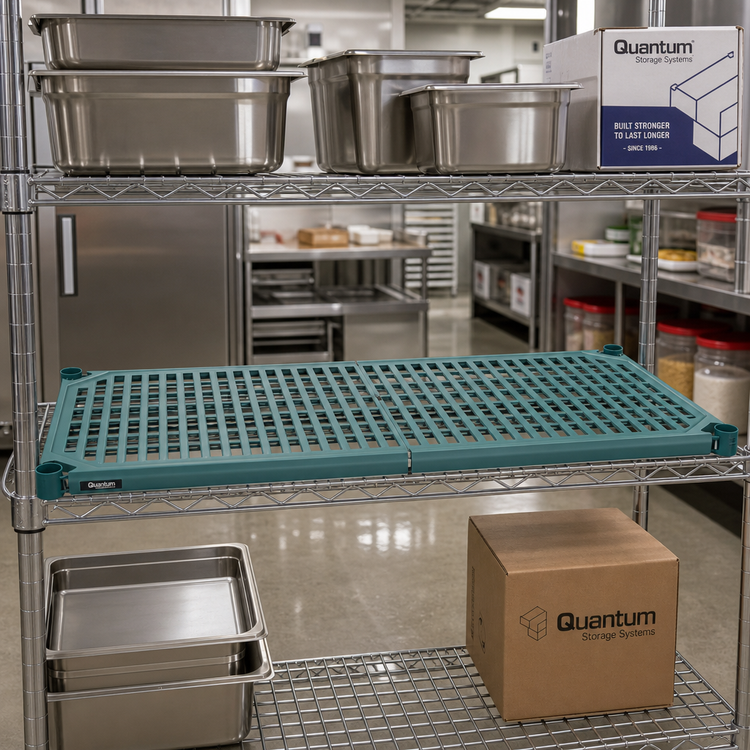 Product image #2 for Quantum Removable Dishwasher-Safe Polymer Shelf Mat for 42"W x 18"D Wire Shelves