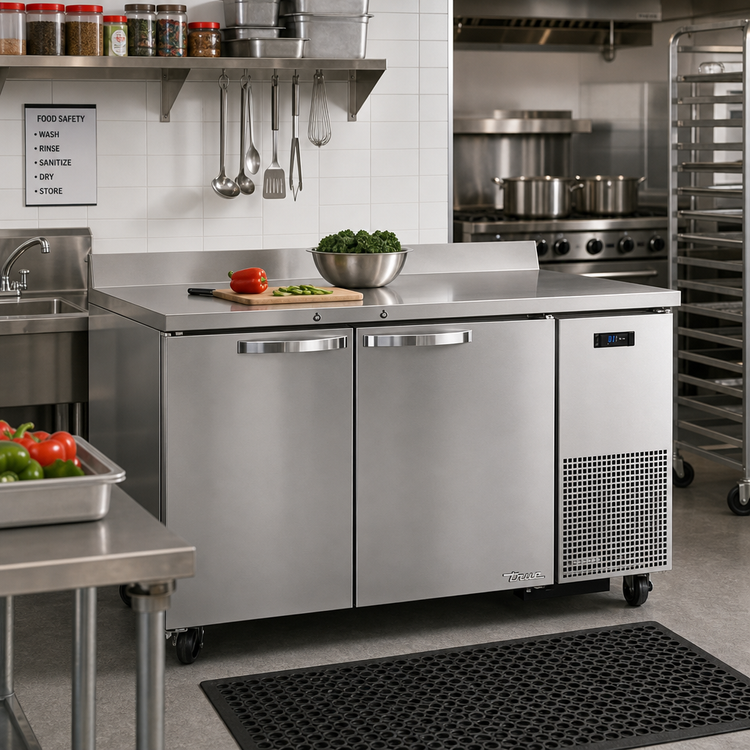 Product image #2 for True SPEC SERIES Deep Work Top Two-Section Worktop Refrigerator, 67-1/4 Inch Wide, Stainless Steel