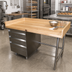 Thumbnail image #2 for Advance Tabco 48-Inch x 30-Inch Bakers' Top Wood Work Table with Left 3-Drawer Tier