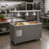 Thumbnail image #2 for 2-Series Affordable Portable 46-Inch Refrigerated Cafeteria Unit with Granite Wrapper and Breath Guard, 3-Pan Capacity