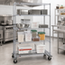 Thumbnail image #2 for Chrome 4-Tier Wire Shelving Dolly Truck, 60 x 21 Inches, 69 Inches High