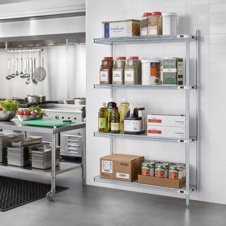 Product image #2 for EagleGard 4-Tier Add-On Wire Shelving Unit, 42W x 21D x 74H