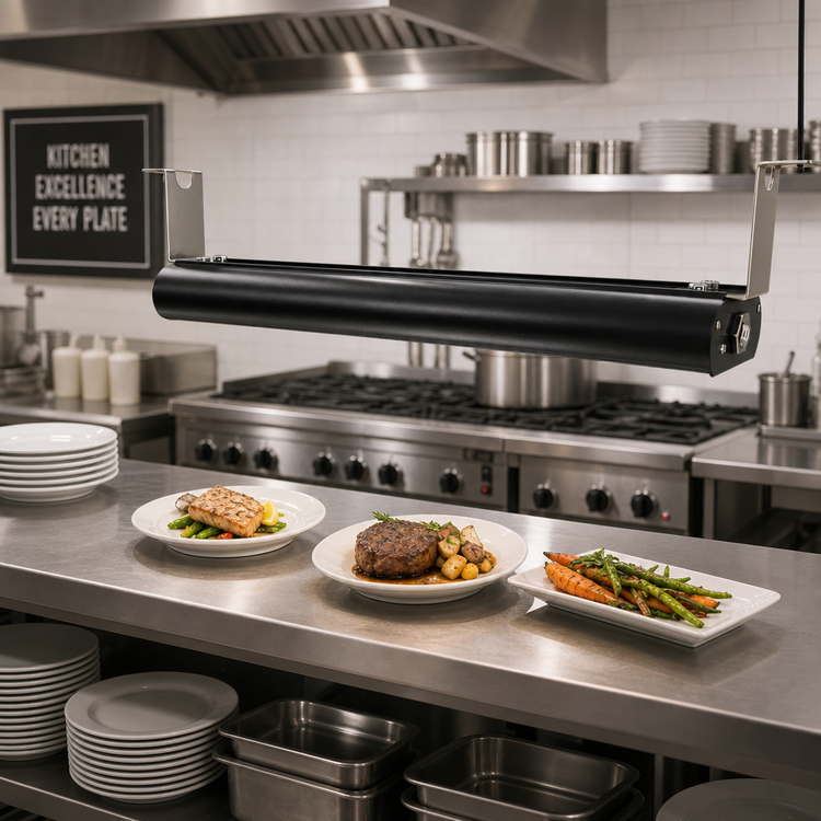 Product image #2 for Vollrath 60-Inch Low Profile Unlighted Strip Heat Lamp with Black Powder Coat Aluminum Housing, 120V