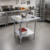 Thumbnail image #2 for Sapphire 30 Inch x 24 Inch Stainless Steel Work Table with Galvanized Undershelf