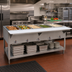Thumbnail image #2 for BK Resources 71-Inch 5-Well Open-Well Natural Gas Hot Food Table with Cutting Board Shelf and Adjustable Undershelf