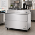 Thumbnail image #2 for Dual-Sided Mobile Milk Cooler Cart, 16-Crate Capacity, Stainless Steel, Forced-Air