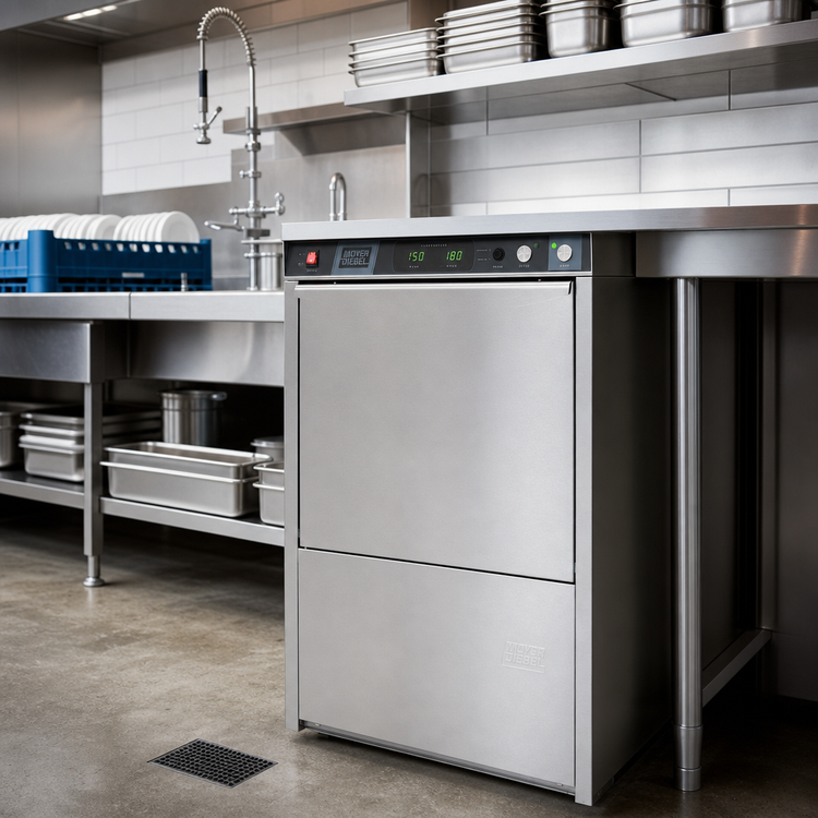 Product image #2 for Moyer Diebel 24-Inch Undercounter High-Temperature Sanitizing Dishwasher with Built-In Booster Heater