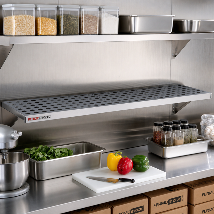 Product image #2 for Fermostock 47-Inch Wide x 18-Inch Deep Horizontal Vented Shelf with Polymer Inserts