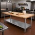 Thumbnail image #2 for John Boos 96 Inch x 24 Inch Wood Top Work Table with Adjustable Undershelf and Galvanized Legs
