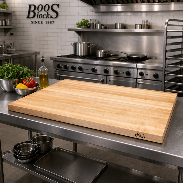 Product image #2 for John Boos Boos Block Northern Hard Rock Maple Edge Grain Kitchen Countertop, 60 x 42 x 1-1/2 Inch, Penetrating Oil Finish