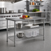 Thumbnail image #2 for Eagle AdjusTable Basic 48-Inch x 24-Inch Stainless Steel Work Surface System with 2 Wire Undershelves