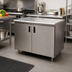 Thumbnail image #2 for Advance Tabco Special Value Series 60-Inch x 24-Inch Enclosed Work Table with Cabinet Base, Hinged Doors, and 16-Gauge 304 Stainless Steel Top