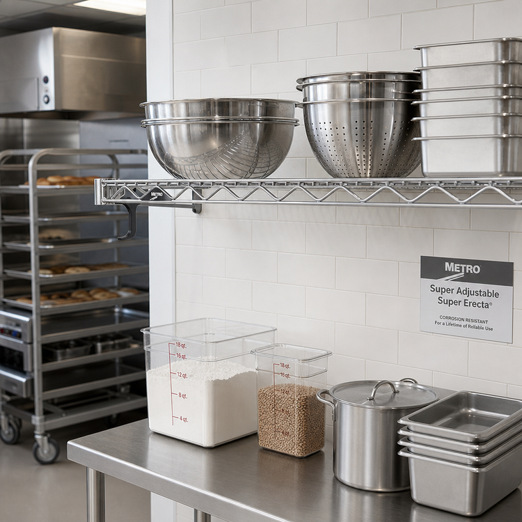 Product image #2 for Metro Super Adjustable Super Erecta Stainless Steel Wire Shelf, 36 Inch W x 18 Inch D