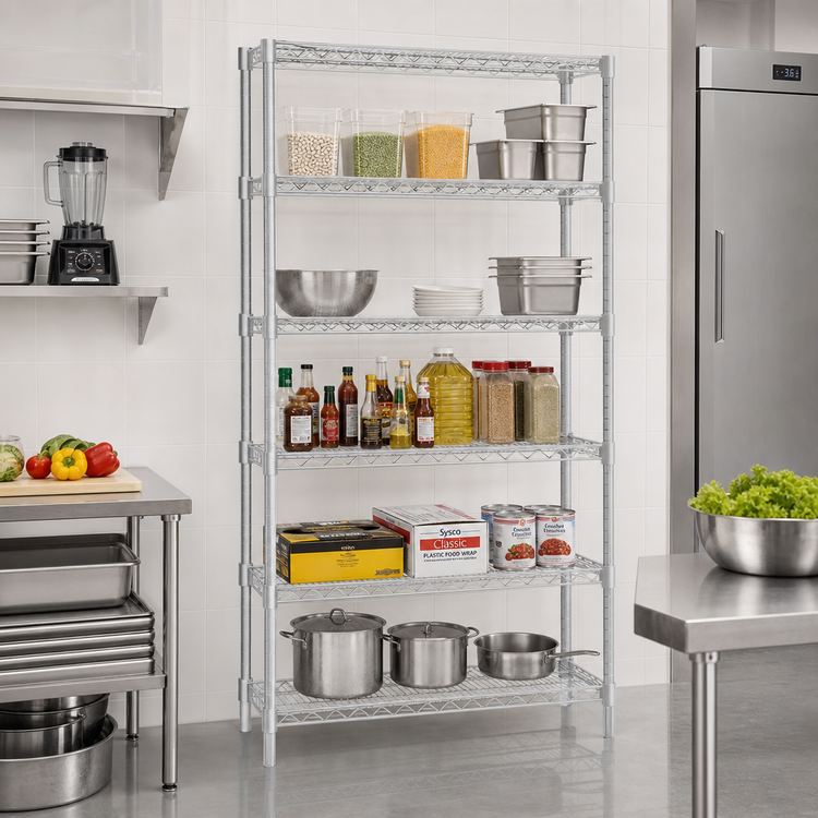 Product image #2 for EAGLEbrite 5-Tier Add-On Wire Shelving Unit, 30 x 21 x 86 Inches, Zinc Finish