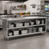 Thumbnail image #2 for Eagle Spec-Master Open Front Stainless Steel Plate Cabinet with Fixed Shelf, 120 Inch W x 15 Inch D
